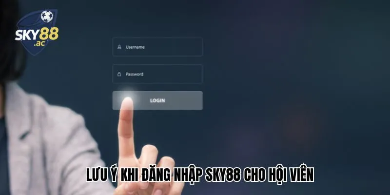 Lưu ý khi đăng nhập Sky88 cho hội viên