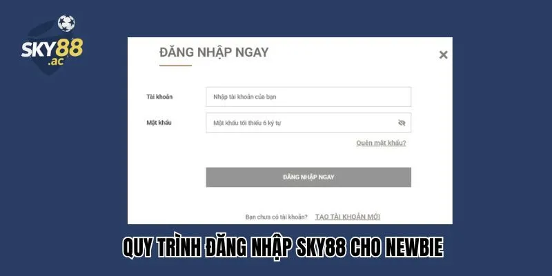 Quy trình đăng nhập Sky88 cho newbie