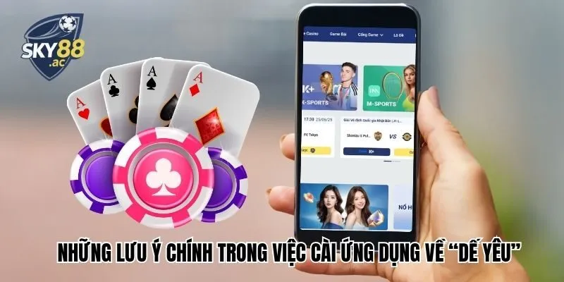 Những lưu ý chính trong việc cài ứng dụng về “dế yêu”